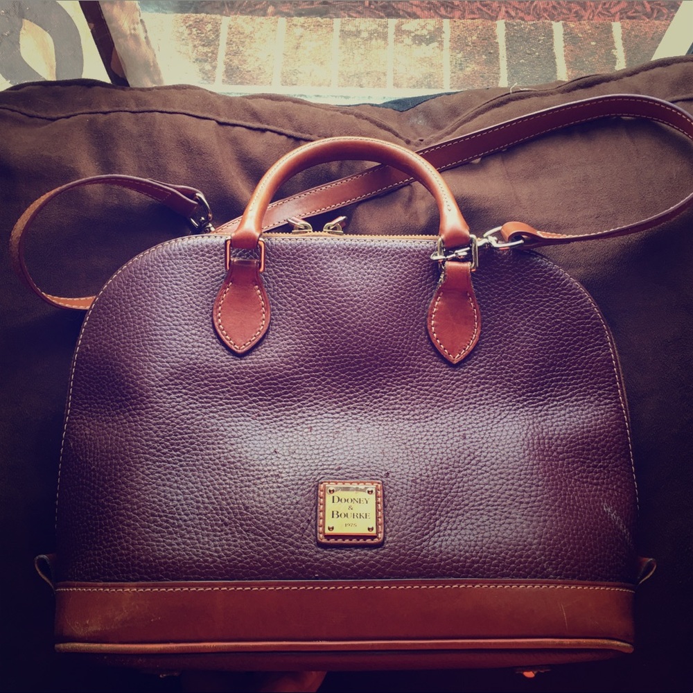 Dooney & Bourke Pebble Leather Zipzip Satchel